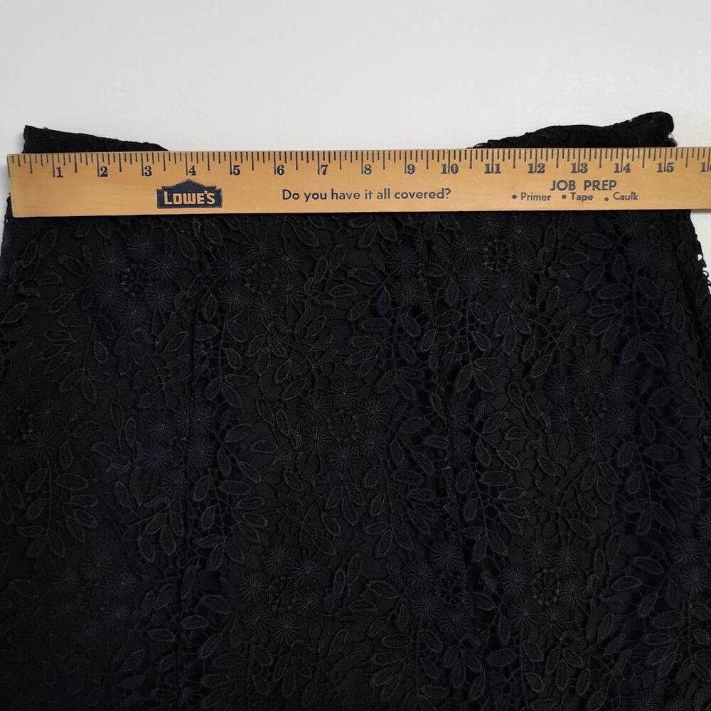 Garnet Hill BLACK Lace-Overlay, A-Line skirt, Size 10 - Picture 10 of 14